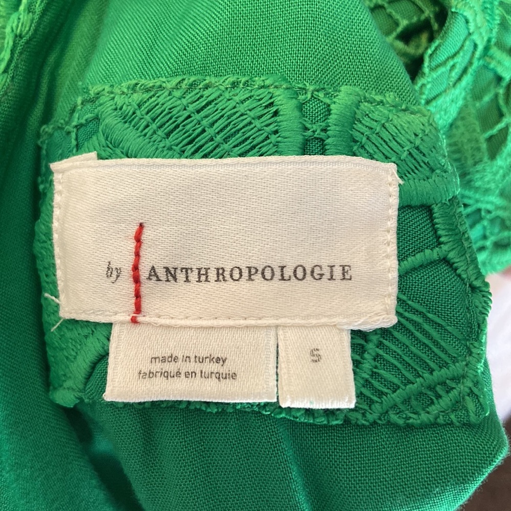 Small Anthropology sleevless green dress with pockets - Picture 4 of 4
